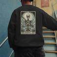 Retro Skeleton Baseball Dad Tarot Card Halloween Sport Lover Men's Sweatshirt Back Print Retro Skeleton Baseball Dad Tarot Card Halloween Sport Lover Men's Sweatshirt Back Print