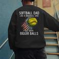 Softball Dad Like a Baseball Dad With Bigger Balls Men's Sweatshirt Back Print Softball Dad Like a Baseball Dad With Bigger Balls Men's Sweatshirt Back Print