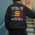 Softball Dad Just Like A Baseball Dad But With Bigger Balls Men's Sweatshirt Back Print Softball Dad Just Like A Baseball Dad But With Bigger Balls Men's Sweatshirt Back Print