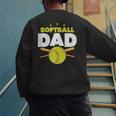 Softball Dad Just Like A Baseball Dad Player Men's Sweatshirt Back Print