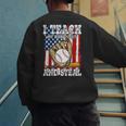 I Teach My Kids To Hit And Steal Baseball Dad American Flag Men's Sweatshirt Back Print I Teach My Kids To Hit And Steal Baseball Dad American Flag Men's Sweatshirt Back Print