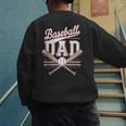 Vintage Baseball Dad Father's Day Husband Daddy Dad In Law Men's Sweatshirt Back Print