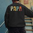 Vintage Baseball Dad Papa Fathers Day Men's Sweatshirt Back Print Vintage Baseball Dad Papa Fathers Day Men's Sweatshirt Back Print