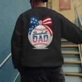 Vintage Baseball Dad Patriotic USA Flag 4th Of July Fathers Men's Sweatshirt Back Print Vintage Baseball Dad Patriotic USA Flag 4th Of July Fathers Men's Sweatshirt Back Print