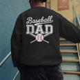 Vintage Baseball Dad Sport Lovers Batter Player Fathers Art Men's Sweatshirt Back Print