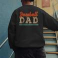 Vintage Baseball Dad Most Stressful Position On The Team Men's Sweatshirt Back Print
