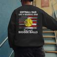 Vintage Softball Dad Like A Baseball Dad US Flag Fathers Day Men's Sweatshirt Back Print Vintage Softball Dad Like A Baseball Dad US Flag Fathers Day Men's Sweatshirt Back Print
