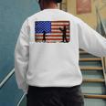Baseball Coach Baseball Dad American Flag Men's Sweatshirt Back Print Baseball Coach Baseball Dad American Flag Men's Sweatshirt Back Print