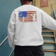 Baseball Coach Baseball Dad American Flag Premium Men's Sweatshirt Back Print Baseball Coach Baseball Dad American Flag Premium Men's Sweatshirt Back Print