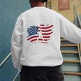 Baseball DAD American Flag Patriotic Father's Day Premium Men's Sweatshirt Back Print Baseball DAD American Flag Patriotic Father's Day Premium Men's Sweatshirt Back Print