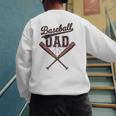 Baseball Dad Father's Day Baseball Daddy Game Day Toddlers Men's Sweatshirt Back Print Baseball Dad Father's Day Baseball Daddy Game Day Toddlers Men's Sweatshirt Back Print
