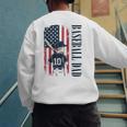 Baseball Dad Flag Tee I Raised Mine Ballpark Dad Men's Sweatshirt Back Print Baseball Dad Flag Tee I Raised Mine Ballpark Dad Men's Sweatshirt Back Print