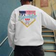 Baseball Dad Ice Cream Drip Father American Flag 4th Of July Men's Sweatshirt Back Print Baseball Dad Ice Cream Drip Father American Flag 4th Of July Men's Sweatshirt Back Print