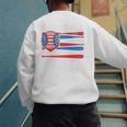 Baseball Dad For Men American Flag 4th Of July Fathers Day Premium Men's Sweatshirt Back Print
