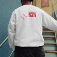 Baseball Dad Men USA American Flag Fathers Day 4th Of July Premium Men's Sweatshirt Back Print