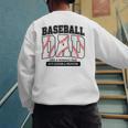 Baseball Dad Like Normal Dad But Louder Prouder Father Day Men's Sweatshirt Back Print