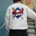 Baseball Dad Baseball Premium Men's Sweatshirt Back Print Baseball Dad Baseball Premium Men's Sweatshirt Back Print
