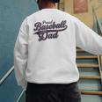 Baseball Dad Graphic Premium Tri-Blend Men's Sweatshirt Back Print