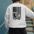 Baseball Dad Retro American USA Flag Baseball Father's Day Men's Sweatshirt Back Print Baseball Dad Retro American USA Flag Baseball Father's Day Men's Sweatshirt Back Print