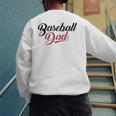 Baseball Dad Script Raglan Baseball Tee Men's Sweatshirt Back Print Baseball Dad Script Raglan Baseball Tee Men's Sweatshirt Back Print