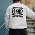 Baseball Dad Baseball Sports Men's Sweatshirt Back Print Baseball Dad Baseball Sports Men's Sweatshirt Back Print