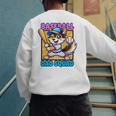 Baseball Dad Squad Fox On The Bat Premium Men's Sweatshirt Back Print Baseball Dad Squad Fox On The Bat Premium Men's Sweatshirt Back Print