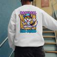Baseball Dad Squad Fox On The Bat Raglan Baseball Tee Men's Sweatshirt Back Print Baseball Dad Squad Fox On The Bat Raglan Baseball Tee Men's Sweatshirt Back Print