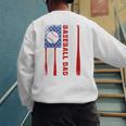 Baseball Dad USA American Flag Father's Day 4th Of July Premium Men's Sweatshirt Back Print Baseball Dad USA American Flag Father's Day 4th Of July Premium Men's Sweatshirt Back Print