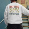 Baseball Dad Vintage Batting 1000 At Fatherhood Men's Sweatshirt Back Print Baseball Dad Vintage Batting 1000 At Fatherhood Men's Sweatshirt Back Print