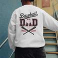 Baseball Daddy Father's Day Baseball Season Vintage Game Day Men's Sweatshirt Back Print Baseball Daddy Father's Day Baseball Season Vintage Game Day Men's Sweatshirt Back Print