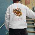 Baseball Daddy Leopard Heart Colorful Premium Men's Sweatshirt Back Print