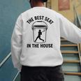 The Best Seat In The House Bucket Dad Baseball Dad Premium Men's Sweatshirt Back Print The Best Seat In The House Bucket Dad Baseball Dad Premium Men's Sweatshirt Back Print