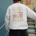 My Favorite Baseball Player Calls Me Dad Baseball Dad Premium Tri-Blend Men's Sweatshirt Back Print