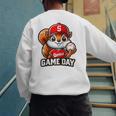 Game Day Baseball Dad Baseball Mam Father's Day Raglan Baseball Tee Men's Sweatshirt Back Print