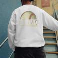 Number One Baseball Dad Fathers Day Baseball Player Dad Papa Premium Men's Sweatshirt Back Print