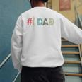 Number One Baseball Dad Father's Day Baseball Player Dad Premium Men's Sweatshirt Back Print