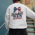 Patriotic Baseball Dad 4th Of July For All American Fathers Men's Sweatshirt Back Print Patriotic Baseball Dad 4th Of July For All American Fathers Men's Sweatshirt Back Print