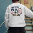 Patriotic Baseball Dad USA Flag American 4th Of July Premium Men's Sweatshirt Back Print Patriotic Baseball Dad USA Flag American 4th Of July Premium Men's Sweatshirt Back Print