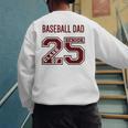 SENIOR BASEBALL DAD 2025 MAROON BASEBALL DAD SENIOR 25 4 Men's Sweatshirt Back Print