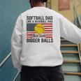 Softball Dad Like Baseball Dad But With Bigger Balls Men's Sweatshirt Back Print Softball Dad Like Baseball Dad But With Bigger Balls Men's Sweatshirt Back Print