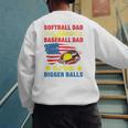 Softball Dad Like A Baseball Dad But With Bigger Balls Premium Men's Sweatshirt Back Print Softball Dad Like A Baseball Dad But With Bigger Balls Premium Men's Sweatshirt Back Print