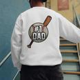 Vintage 1 Baseball Dad Daddy Father's Day Son And Daughter Men's Sweatshirt Back Print Vintage 1 Baseball Dad Daddy Father's Day Son And Daughter Men's Sweatshirt Back Print