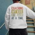 Vintage Baseball Dad Coaching My Kids One Pitch At A Time Men's Sweatshirt Back Print Vintage Baseball Dad Coaching My Kids One Pitch At A Time Men's Sweatshirt Back Print