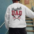 Vintage Baseball Dad Daddy Father's Day Baseball Players Men's Sweatshirt Back Print