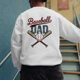 Vintage Baseball Dad Happy Fathers Day Players Toddler Kids Men's Sweatshirt Back Print Vintage Baseball Dad Happy Fathers Day Players Toddler Kids Men's Sweatshirt Back Print