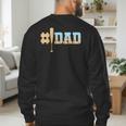 1 Dad Baseball Ice Cream Drip Fathers Day Baseball Daddy Men's Sweatshirt Back Print