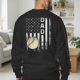 Baseball Dad America Flag Vintage Christmas Xmas Men's Sweatshirt Back Print
