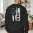 Baseball Dad American Flag Grunge Retro Vintage Father Men's Sweatshirt Back Print Baseball Dad American Flag Grunge Retro Vintage Father Men's Sweatshirt Back Print