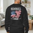 Baseball DAD American Flag Patriotic Father's Day Men's Sweatshirt Back Print Baseball DAD American Flag Patriotic Father's Day Men's Sweatshirt Back Print