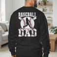 Baseball Dad Apparel Dad Baseball Father's Day Men's Sweatshirt Back Print